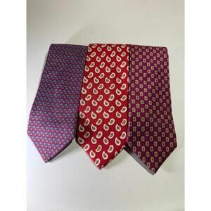Lot of 3 Brooks Brothers Multi-Color 100% Silk Classic Ties